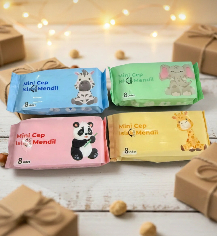 Mini ıslak mendil 3lü Çeşitli