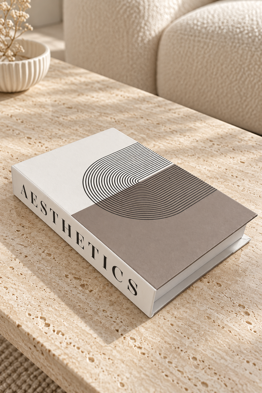 Kitap Görünümlü Dekoratif Obje - Şık Kapak Tasarımlı Sehpa ve Kitaplık Süsü 27 x 18 x 5 cm Şerit Detay
