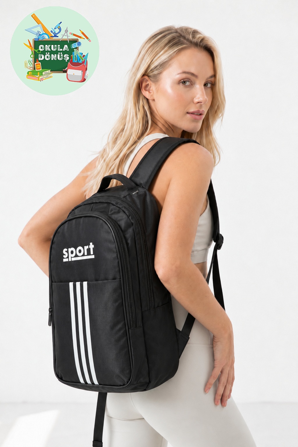 4 Bölmeli Sırt Okul Çantası Model1