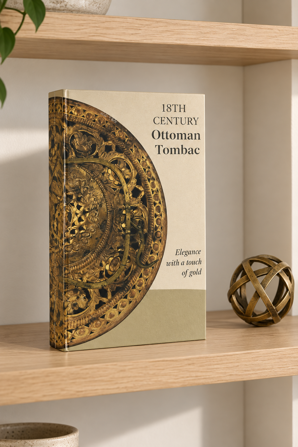 Kitap Görünümlü Dekoratif Obje - Şık Kapak Tasarımlı Sehpa ve Kitaplık Süsü 27 x 18 x 5 cm Ottoman