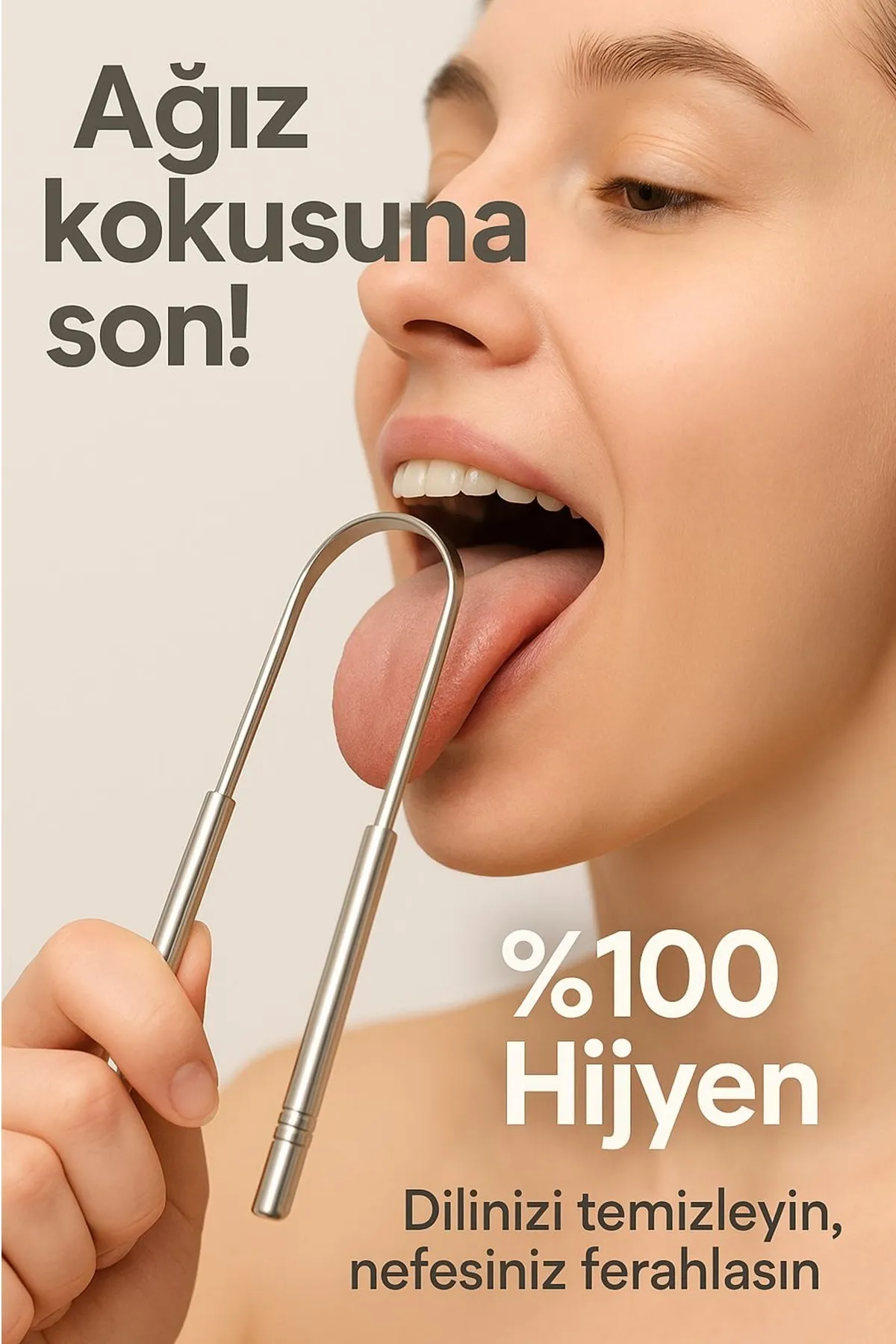 Dil Temizleyici Gümüş Ağız Bakım Fırçası Dil Plak Temizleme Dil Sıyırıcı Gümüş