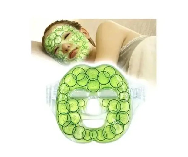 Jel Buz Paketi Soğutma Yüz Maskesi Baş Ağrısı Yastık Rahatlatıcı Kozmetik Maske yeşil