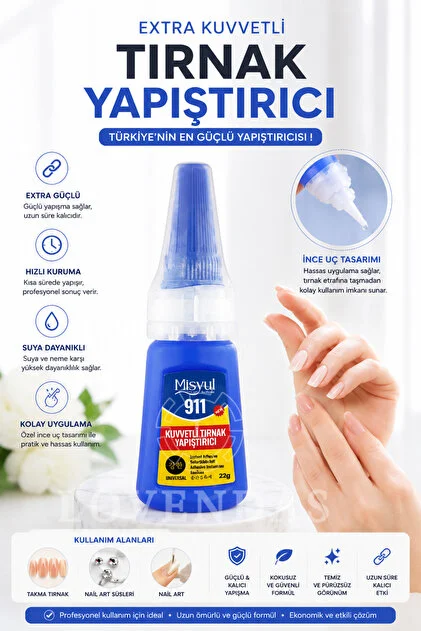 Misyul Tırnak Yapıştırıcı Extra Kuvvetli Tips Protez Glue 22GR 1