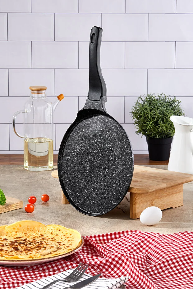 Granit Krep Tava 26 Cm Siyah