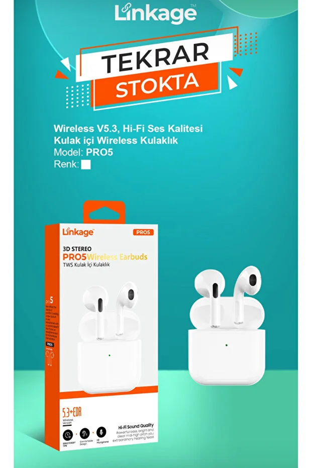 Linkage Pro5 Bluetooth Kulaklık BEYAZ