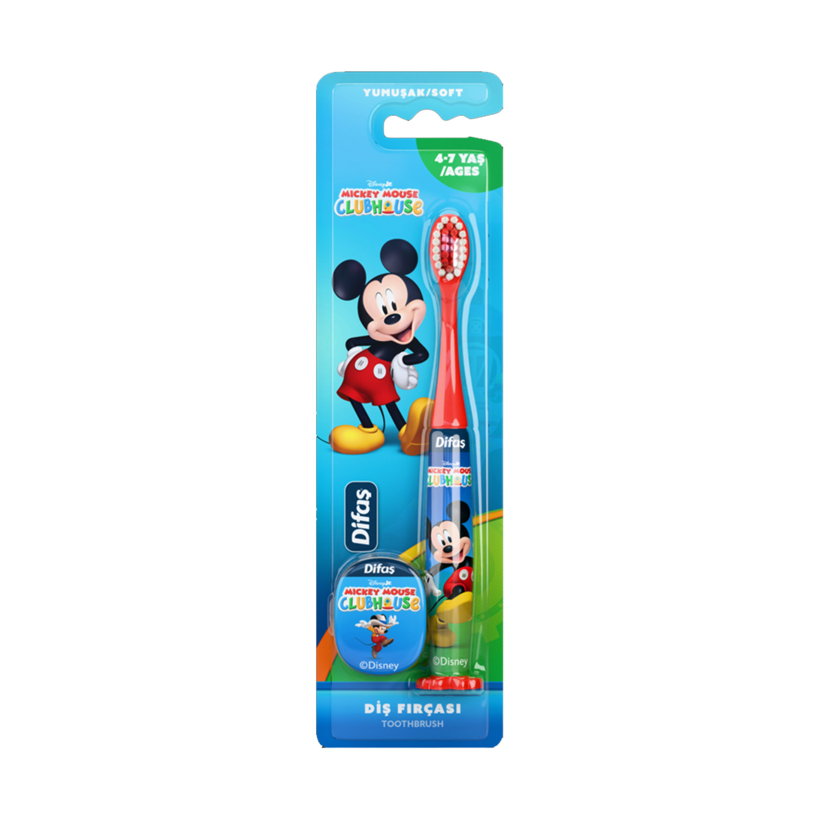 Difaş Mickey Mouse Diş Fırçası 4-7 Yaş KARİŞİK