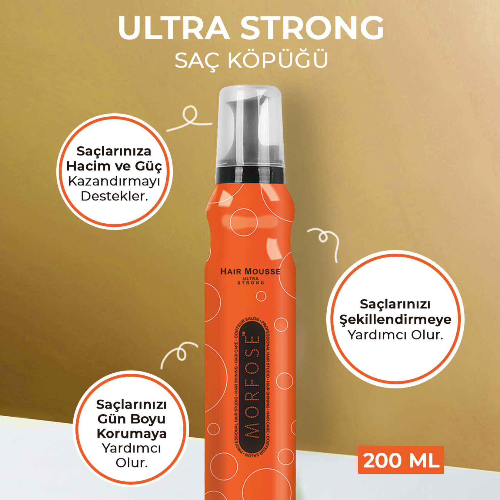 Morfose Ultra Strong Saç Köpüğü 350 ml 1