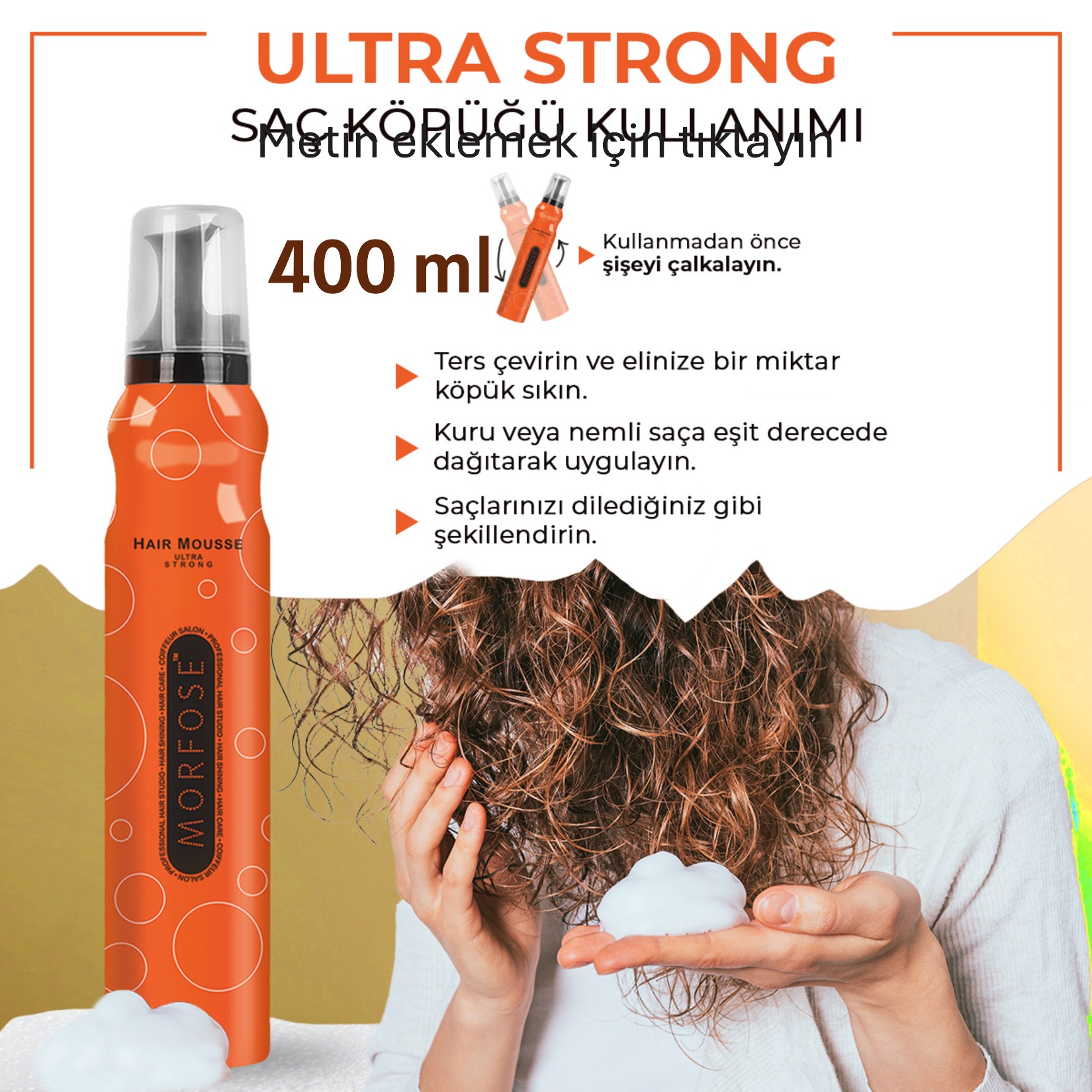Morfose Ultra Strong Saç Köpüğü 400 ml 1