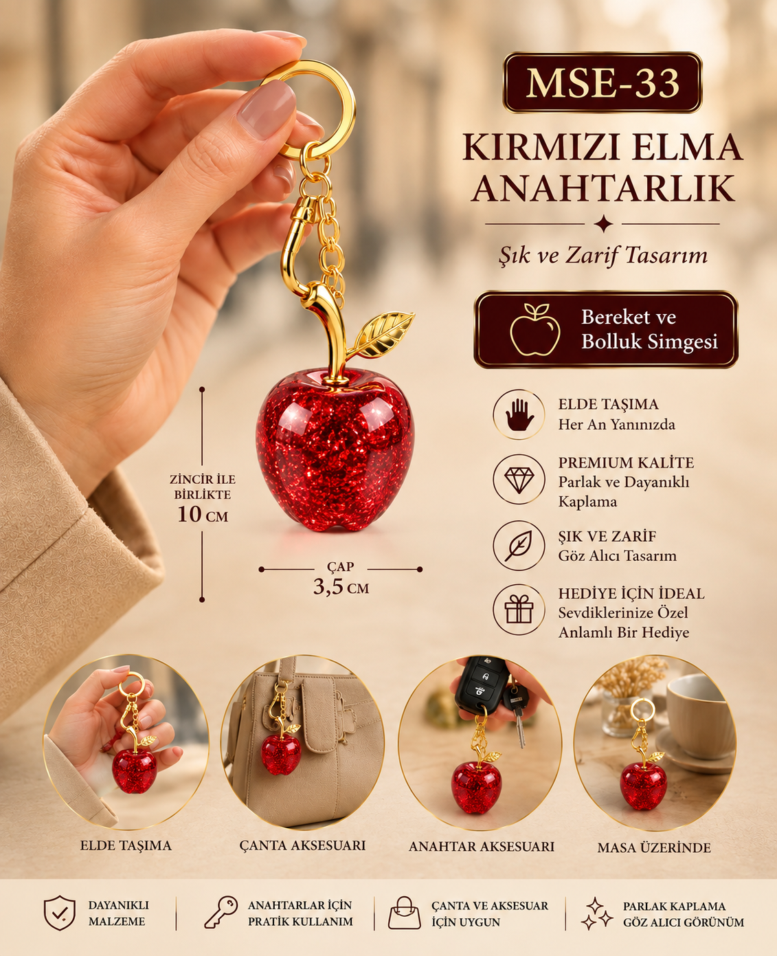 Kırmızı gold elma bereket ve bolluk simgesi Kırmızı