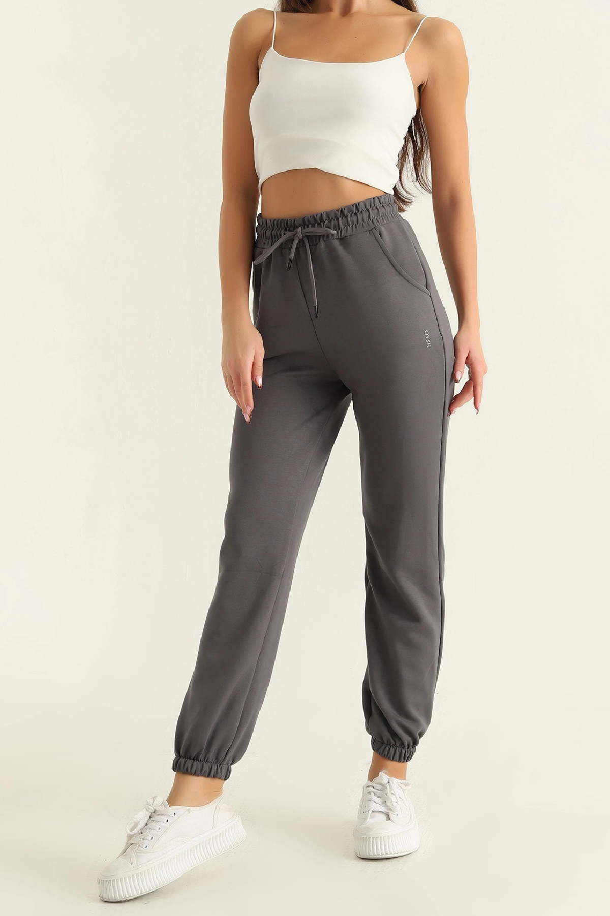 Cepli Jogger Eşofman Altı Füme