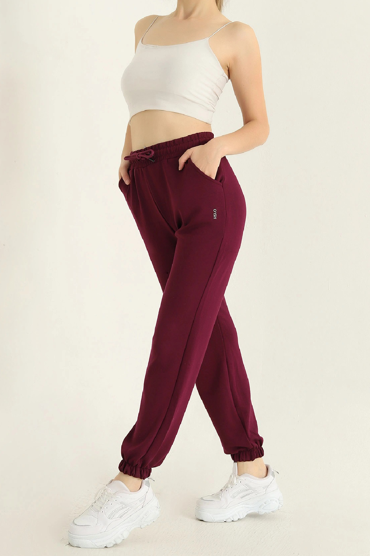 Cepli Jogger Eşofman Altı Bordo