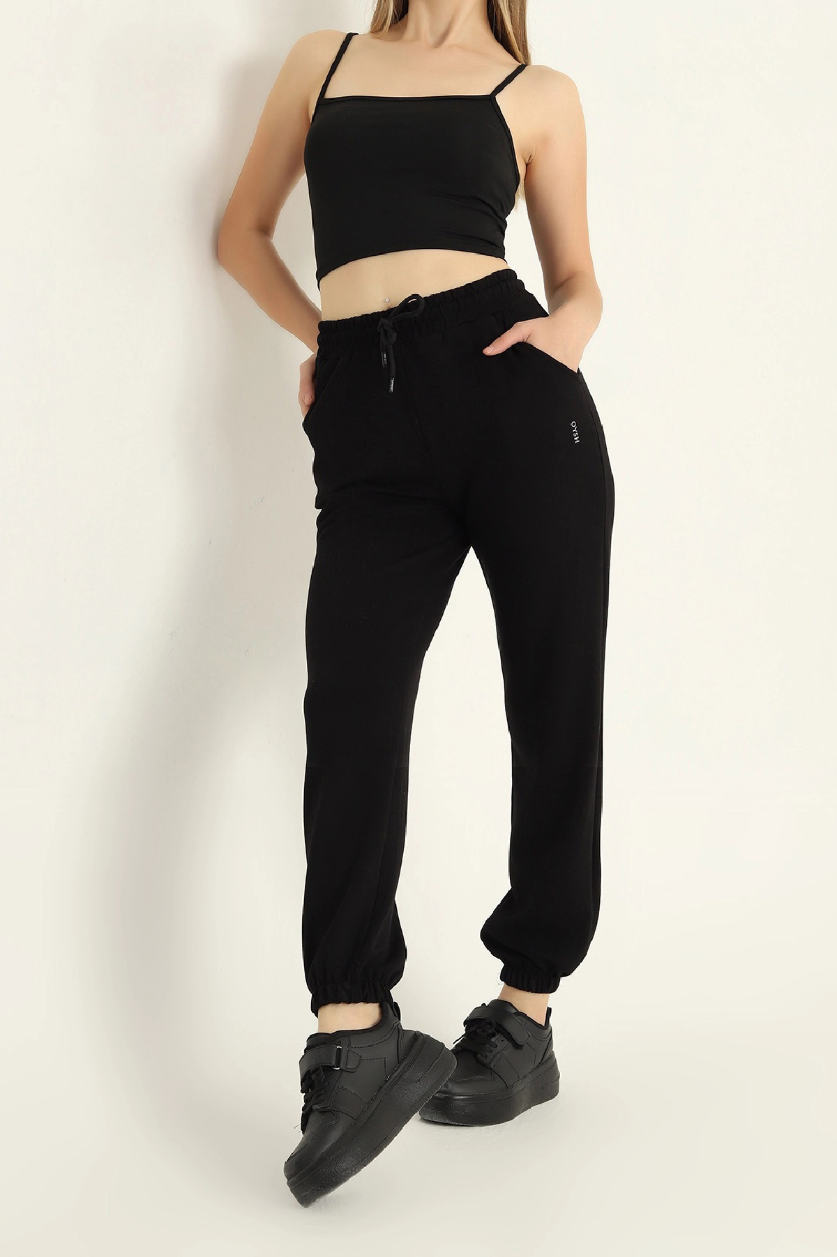 Cepli Jogger Eşofman Altı Siyah