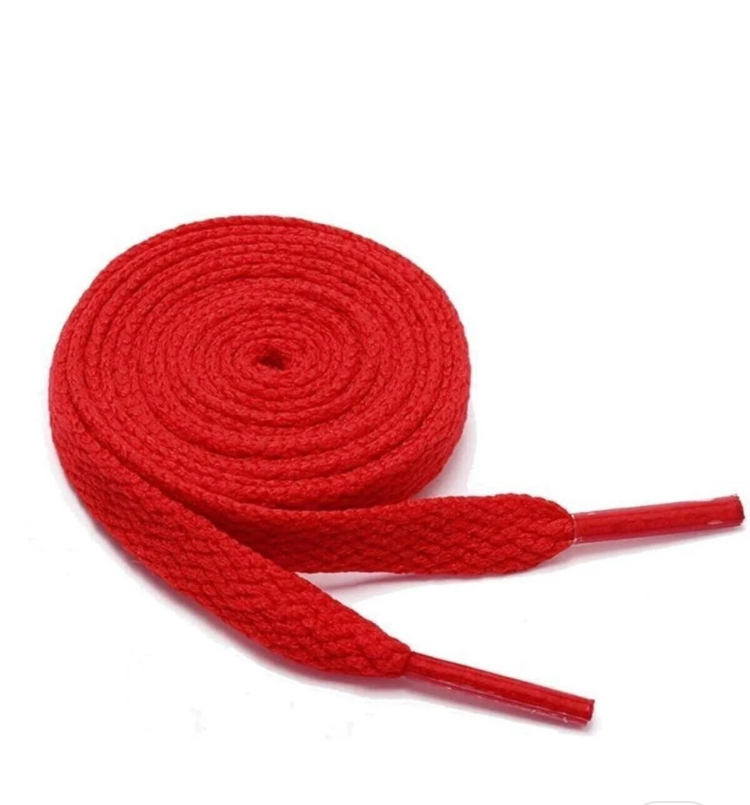 Yassı spor ayakkabı ve bot bacığı 120cm kırmızı