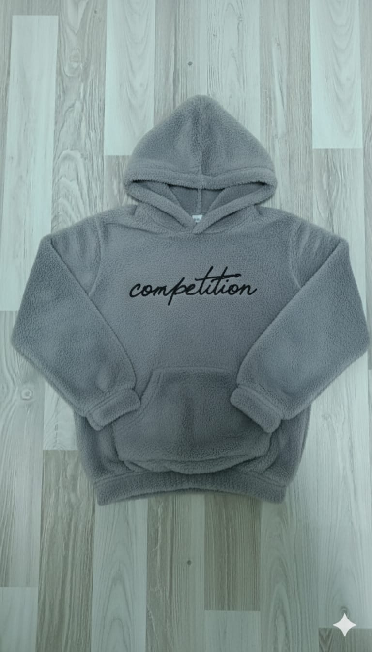 Erkek/Kız Çocuk Unisex Welsoft Çok Renkli Kanguru Cepli Çocuk Polar Sweat Gri