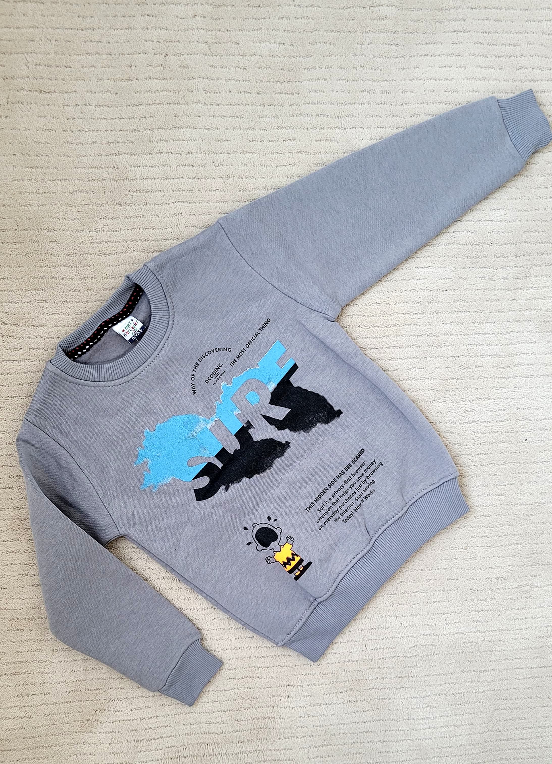 Unisex Çocuk Polar Sweat Gri