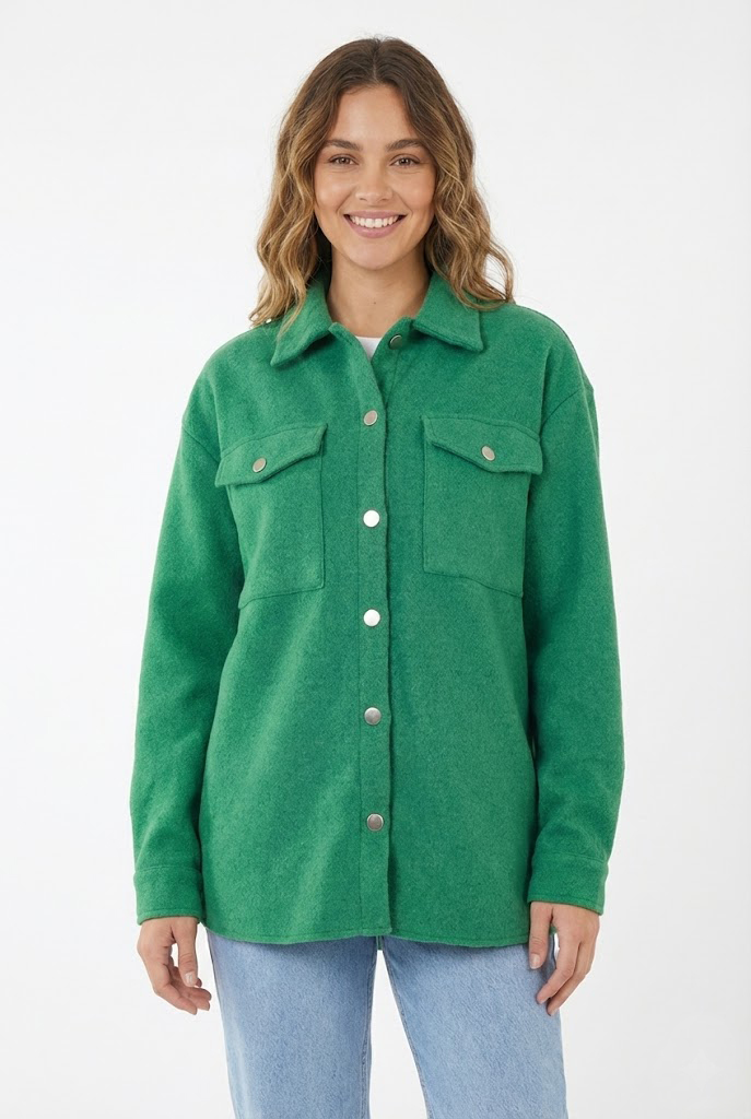 Oversize Oduncu Gömlek Yeşil