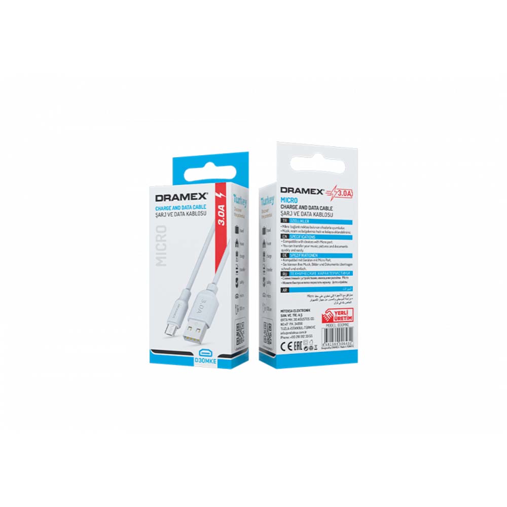 Dramex D30MKE 3.0A Micro Quick Eko Kablo. 1