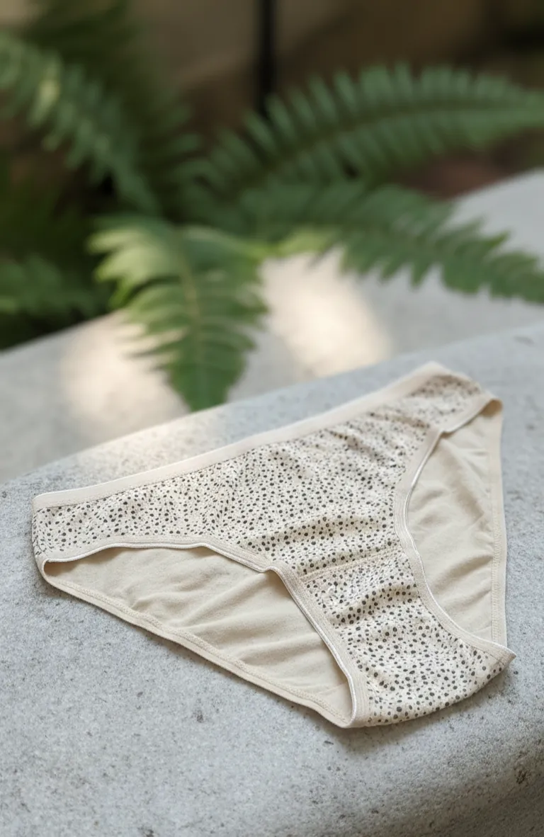 Kadın Pamuklu Desenli Ten Renkli Slip Külot Ten