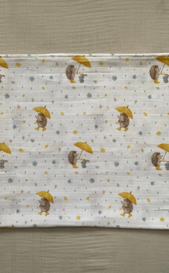 Gökyüzü Desen Çok Amaçlı Müslin Örtü & Battaniye 80x90 Sarı 2