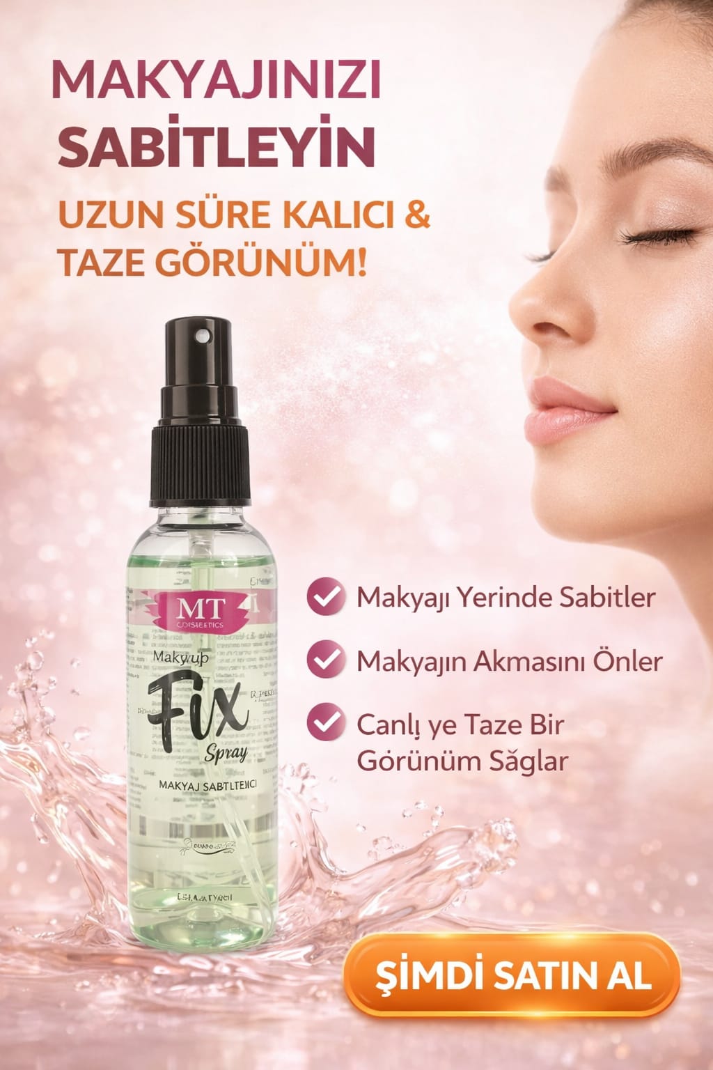 MT Makyaj Sabitleyici Sprey açık