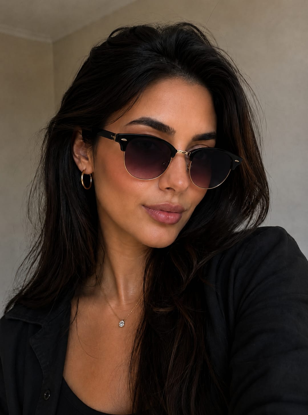 Clubmaster Kadın Unisex Rayban Model Uv400 Korumalı Güneş Gözlüğü Siyah